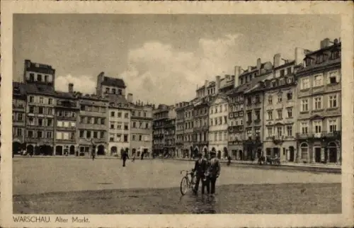 Ak Warszawa Warschau Polen, Alter Markt, Altstadt