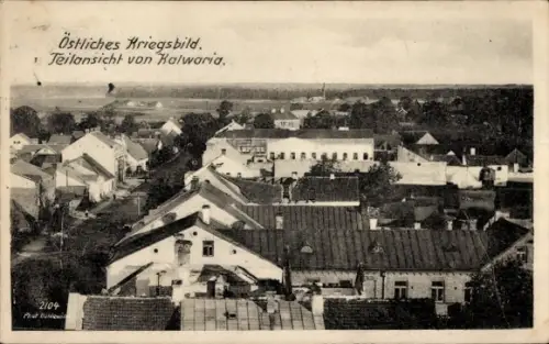 Ak Kalvarija Kalwaria Kalvarien Litauen, Östliches Kriegsbild, Teilansicht von Kalwaria