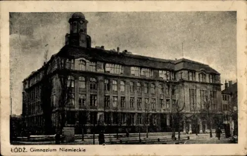 Ak Łódź Lodz Lodsch Polen, Deutsche Schule