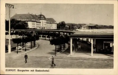 Ak Sopot Gdańsk Zoppot Danzig,  Kurgarten, Kasinohotel