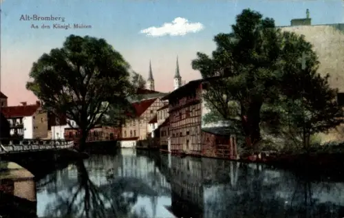 Ak Bydgoszcz Bromberg Westpreußen, An den Königlichen Mühlen