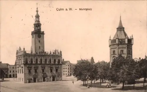 Ak Chełmno Kulm Culm Weichsel Westpreußen, Culm a. W., Marktplatz