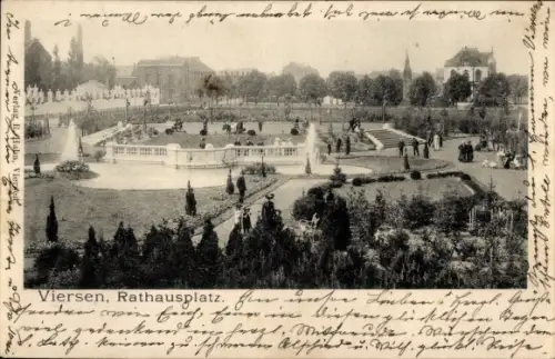 Ak Viersen in Nordrhein Westfalen, Rathausplatz