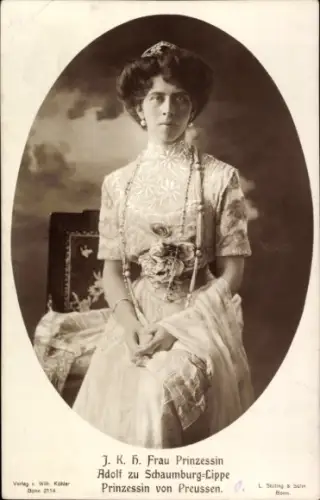 Passepartout Ak Prinzessin Viktoria zu Schaumburg Lippe, Prinzessin von Preußen, Portrait