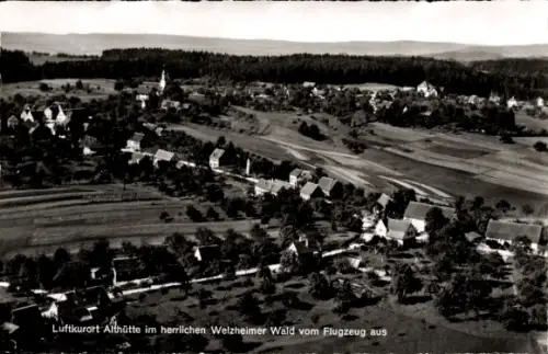 Ak Althütte im Welzheimer Wald Württemberg, Luftkurort  Welzheimer Wald, Flugaufnahme