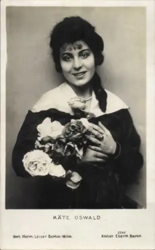 Ak Schauspielerin Käte Oswald, Portrait