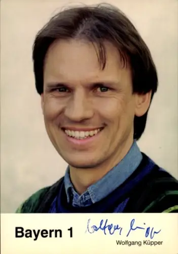 Autogrammkarte Moderator Wolfgang Küpper, Portrait, Autogramm