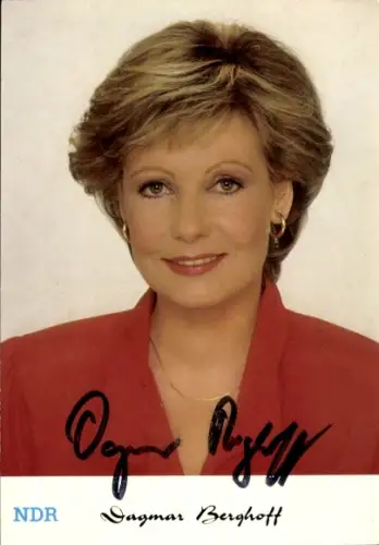 Ak Moderatorin Dagmar Berghoff, Portrait, Autogramm