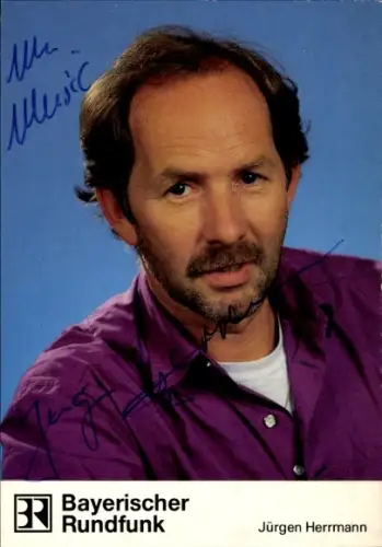 Ak Moderator Jürgen Herrmann, Portrait, Autogramm, Bayerischer Rundfunk