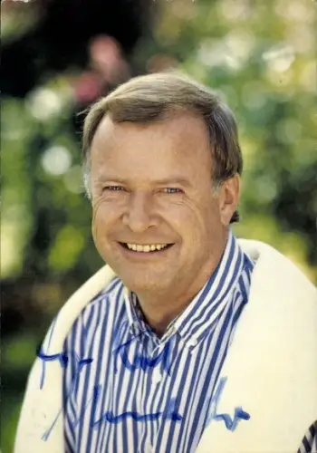 Ak Journalist und Moderator Gerhard Schmitt Thiel, Portrait, Autogramm