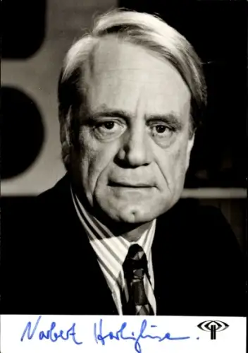 Ak Moderator und Journalist Norbert Harlinghausen, Portrait, Autogramm