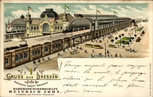 Litho Dresden Altstadt Seevorstadt, Hauptbahnhof