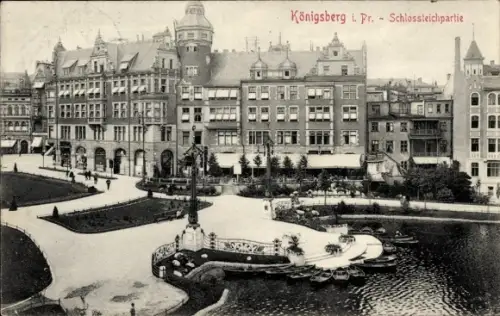 Ak Kaliningrad Königsberg Ostpreußen, Schlossteichpartie