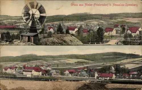Ak Niederfriedersdorf Neusalza Spremberg in Sachsen, Panorama