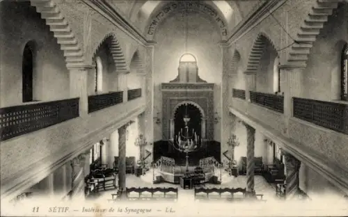 Ak Setif Algerien, Inneres der Synagoge