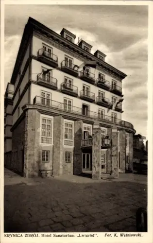 Ak Krynica Zdrój Polen, Hotel Sanatorium Lwigrod