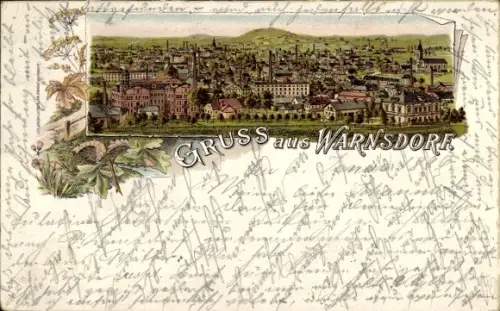 Litho Varnsdorf Warnsdorf Region Aussig, Gesamtansicht