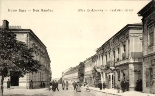 Ak Nowy Sącz Neu Sandez Polen, Krakauer Gasse