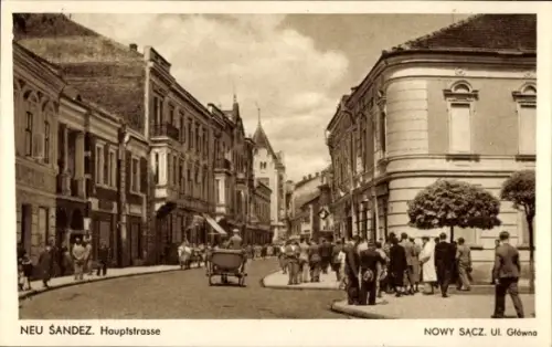 Ak Nowy Sącz Neu Sandez Polen, Hauptstraße