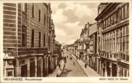 Ak Nowy Sącz Neu Sandez Polen, Hauptstraße