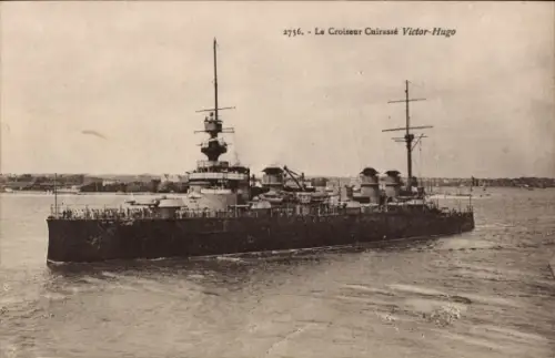 Ak Französisches Kriegsschiff, Le Croiseur Cuirassé Victor Hugo