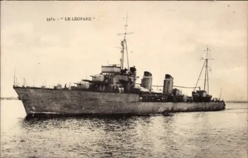 Ak Französisches Kriegsschiff Leopard, Marine Militaire Francaise