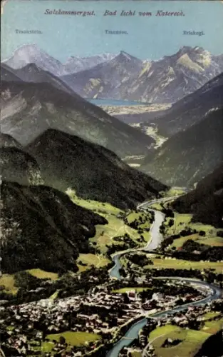 Ak Bad Ischl in Oberösterreich, Gesamtansicht, Blick vom Katereca