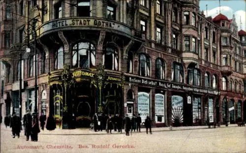 Ak Chemnitz in Sachsen, Hotel Stadt Gotha, Automat