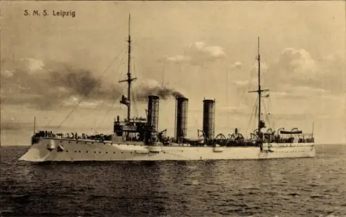 Ak Deutsches Kriegsschiff, S.M.S. Leipzig, Kaiserliche Marine