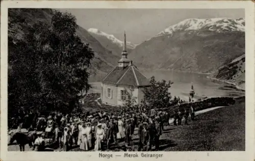 Ak Merok Geiranger Norwegen, Kirchgang