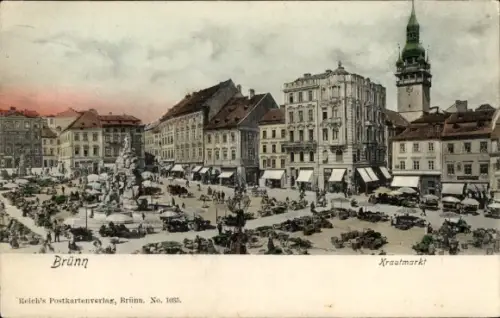 Ak Brno Brünn Südmähren, Krautmarkt