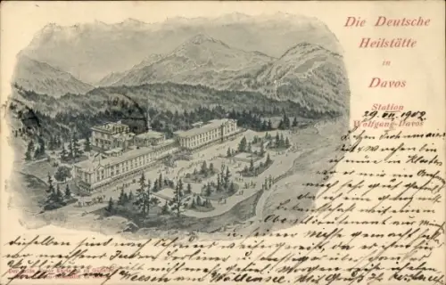 Ak Davos Kanton Graubünden, Wolfgang, Wolfgangpass, Deutsche Heilstätte