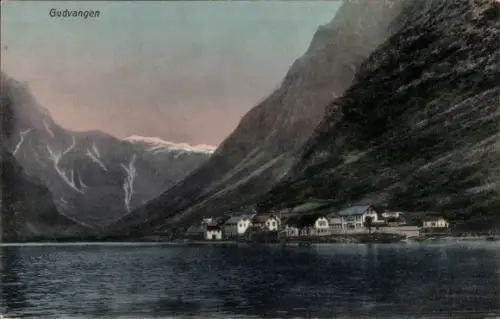 Ak Gudvangen Norwegen,  Fjord, Dorf, Berge