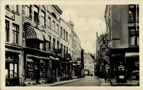 Ak Venlo Limburg Niederlande,  Gasthuisstraat, Café Restaurant