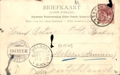 Ak Arnhem Gelderland Niederlande, Rijnkade