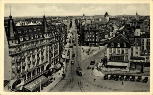 Ak Luxemburg, Stadteingang, Brasserie, Hotel Alfa