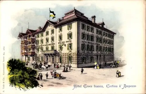 Ak Cortina d'Ampezzo Veneto, Hotel Croce bianca