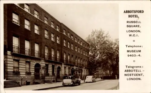 Ak London City England, Abbotsford Hotel, Russell Square