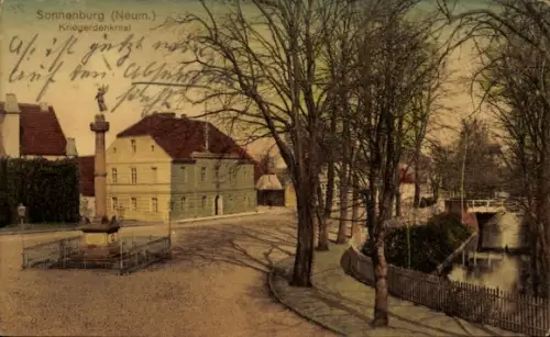 Ak Słońsk Sonnenburg Neumark Ostbrandenburg, Kriegerdenkmal