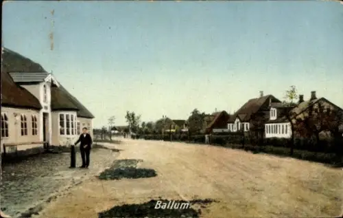 Ak Ballum Ameland Friesland Niederlande, Straßenansicht