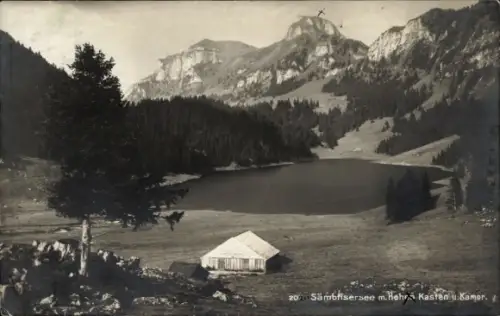 Ak Kanton St. Gallen, Sämbfisersee mit Hohen Kasten und Kamor