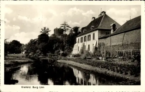 Ak Krefeld am Niederrhein, Burg Linn