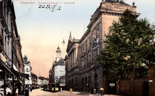 Ak Düsseldorf am Rhein, Schadowstrasse und Tonhalle