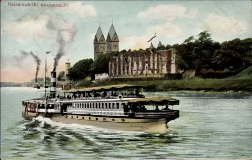 Ak Kaiserswerth Düsseldorf am Rhein, Dampfer