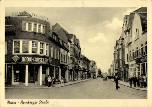 Ak Moers am Niederrhein, Hamberger Straße, Radio Moseler Geschäft