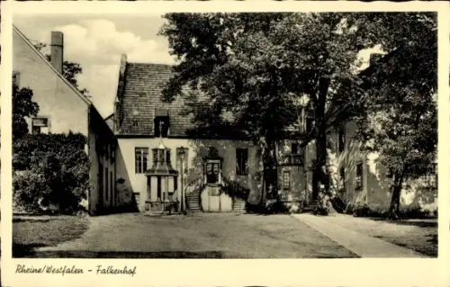 Ak Rheine in Westfalen, Falkenhof,  Hof mit Treppe