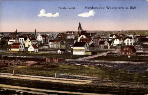 Ak Westerland auf Sylt, Panorama