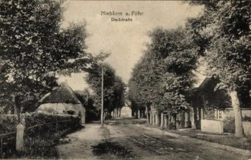 Ak Nieblum auf der Insel Föhr Nordfriesland,  Dorfstraße