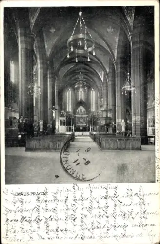 Ak Nové Město Prager Neustadt Praha Prag, Emmauskloster, Innenansicht