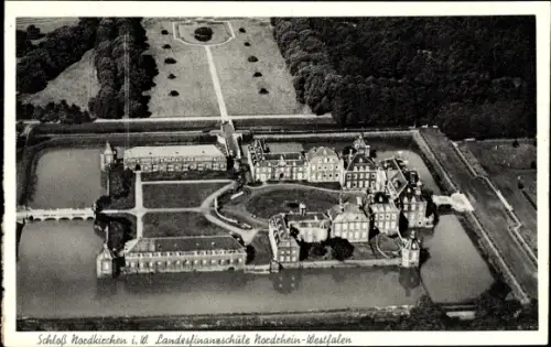 Ak Nordkirchen im Kreis Coesfeld Nordrhein Westfalen, Landesfinanzschule, Schloss, Fliegeraufnahme